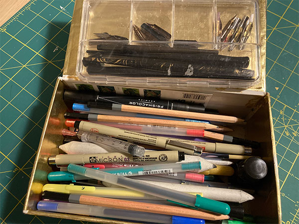 The pen and pencil box