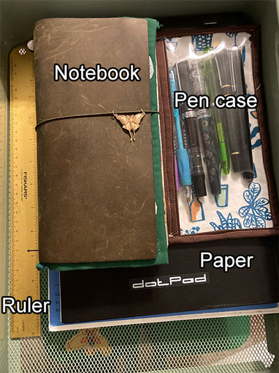 The top shelf of the cart