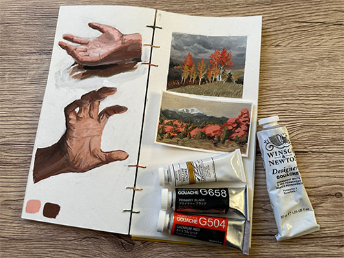 My Zorn palette sketchbook spread