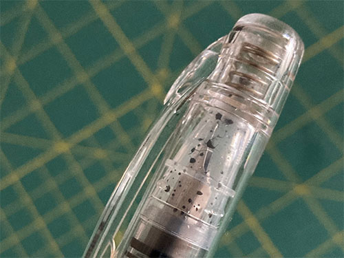 The sealing mechanism as shown in the cap of a Preppy pen