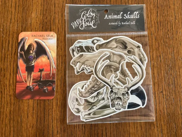 Skull stickers from Rachel Selk