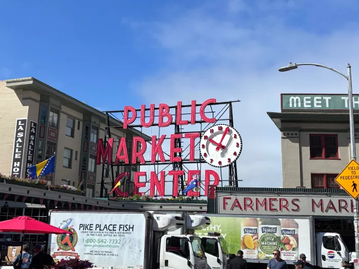 Obligatory photo of the 'Public Market Center' sign at Pike Place