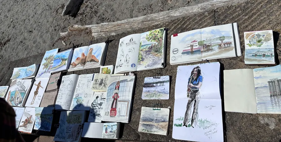 Photo of everyone's drawings